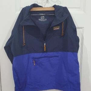 L.L. Bean Navy and Royal Blue Anorak Windbreaker Xl